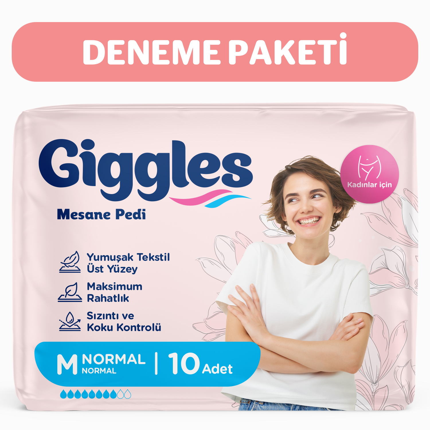 Giggles Kadın Mesane Pedi Medium 10'LU